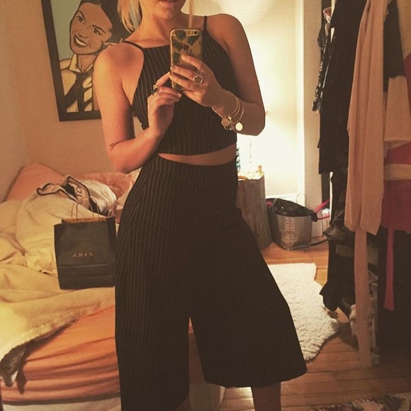 Zara Other - Matching black and white stripped set